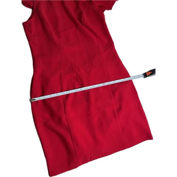 Amanda Updichard X Revolve Red Ruffle Cold Shoulder Dress Small NWOT - Picture 9 of 10